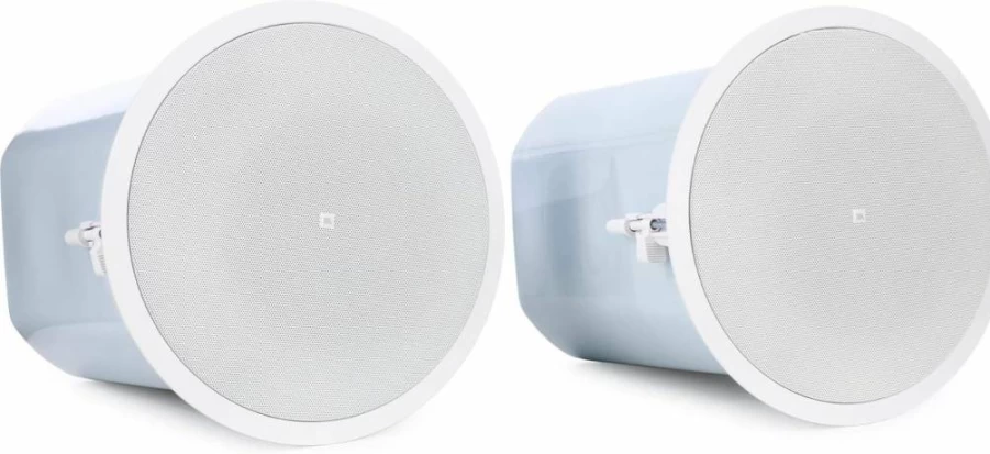 JBL Control 47LP White Low Profile Loudspeaker - Professional Pair (2-Pack) for High-Quality Audio