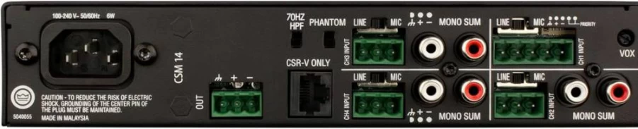 JBL CSM-28 8-Channel Professional Audio Mixer with 2 Outputs for Commercial Use