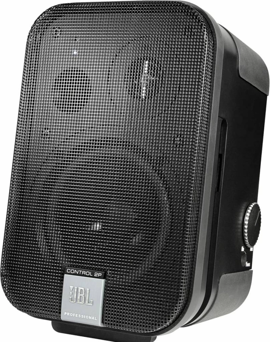 JBL Control 2P Powered Studio Monitor Speakers (Pair) - Compact 2-Way Active Speakers, 9.3" x 6.3" x 5.6", Black - Professional Audio Monitoring Solution