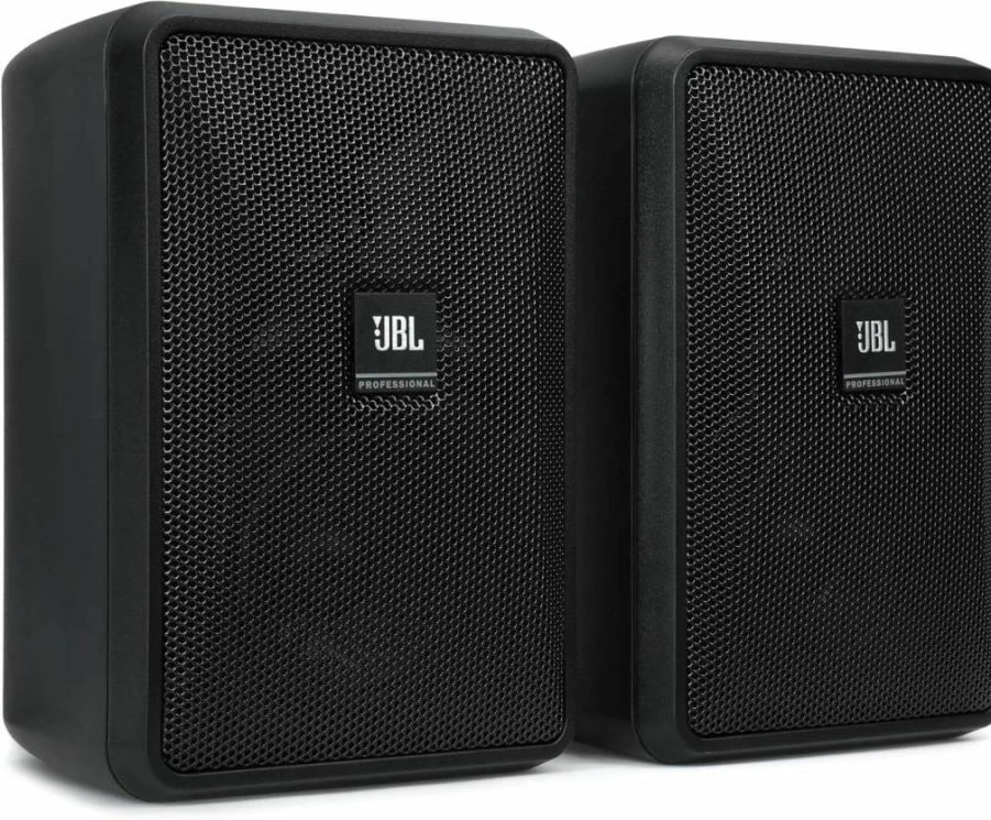JBL Control 23-1 Black Ultra-Compact Indoor/Outdoor Speaker Pair - Background/Foreground Sound