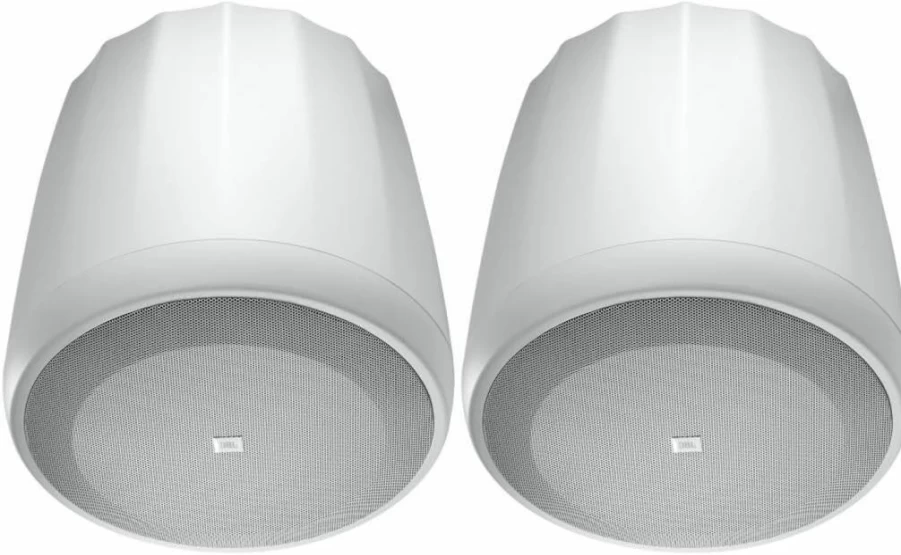 JBL C65P/T-Wh 5.25-Inch White Hanging Pendant Speaker Pair, 8 Ohm or 70V, Full-Range Compact Professional Audio